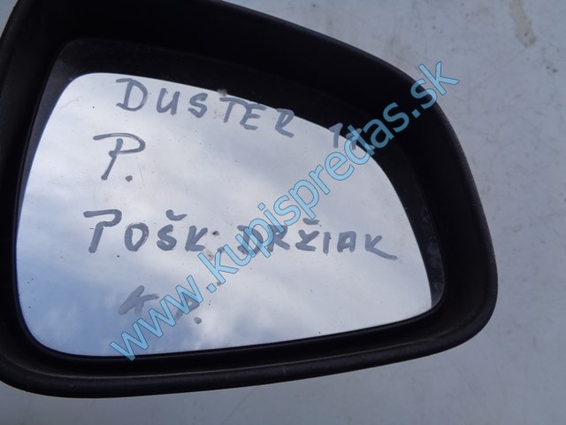 pravé spätné zrkadlo na daciu duster, manuálne, 